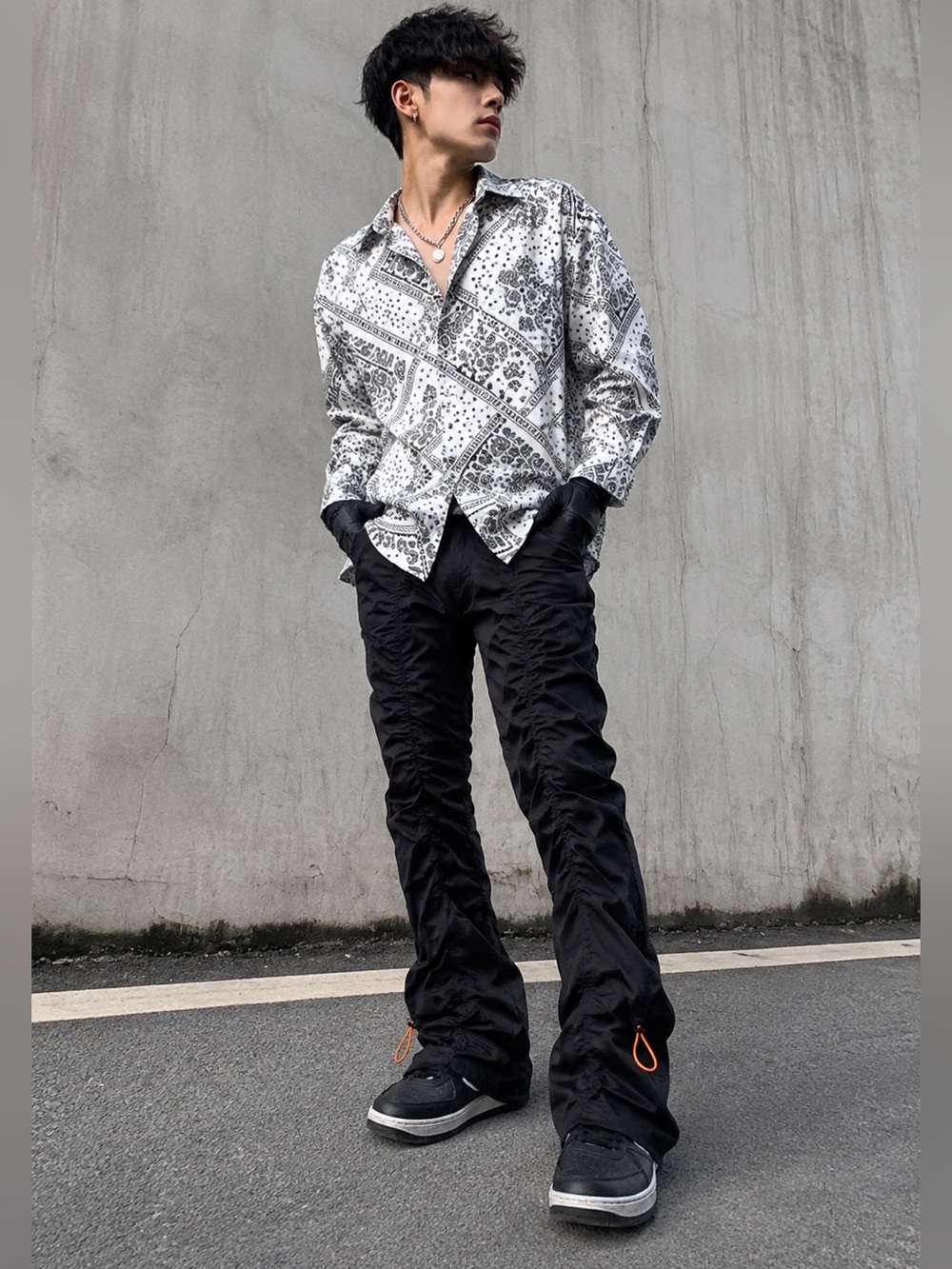 Black Ruched Pants